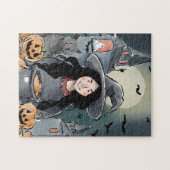 Puzzle de sorcière d'Halloween (Horizontal)