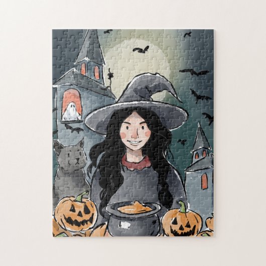 Puzzle de sorcière d'Halloween (Vertical)