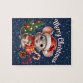 Puzzle de souris de Noël (Horizontal)