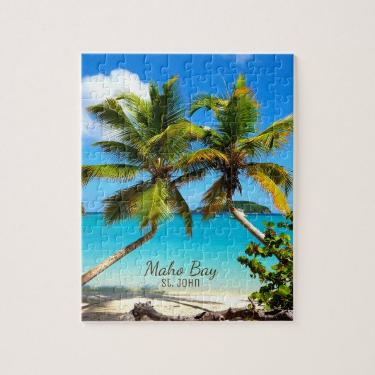 Puzzle de St John de plage de baie de Maho (Vertical)
