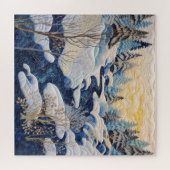 Puzzle de surface de neige en hiver (Horizontal)