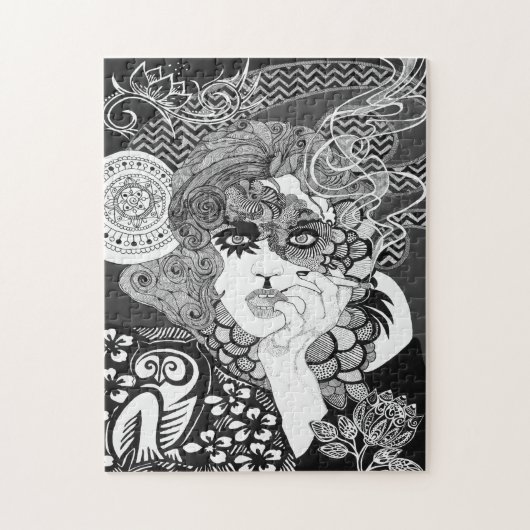 Puzzle de tabagisme de femme (Vertical)