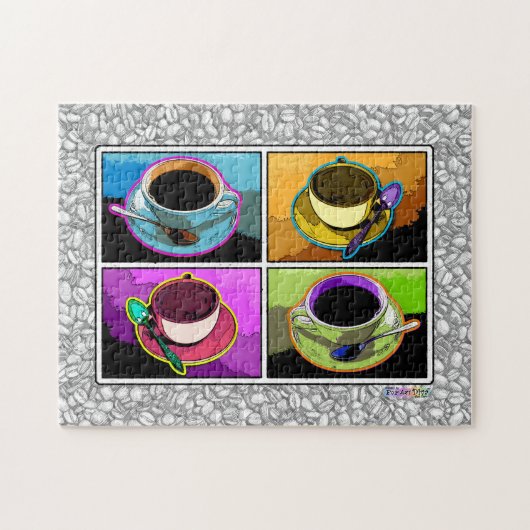 Puzzle de tasses de café d'art de bruit (Horizontal)