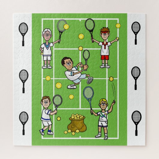 Puzzle de tennis drôle pour hommes (Vertical)