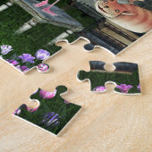 Puzzle de thé de chat de Cheshire de Flamant rose (Côté)