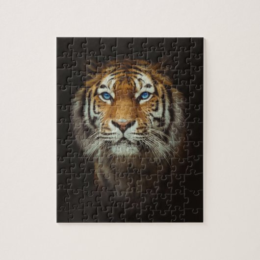 Puzzle de tigre aux yeux bleus (Vertical)
