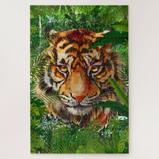Puzzle de Tigre de la Jungle | Puzzle de tigre col (Vertical)