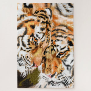 Puzzle de tigre en couple