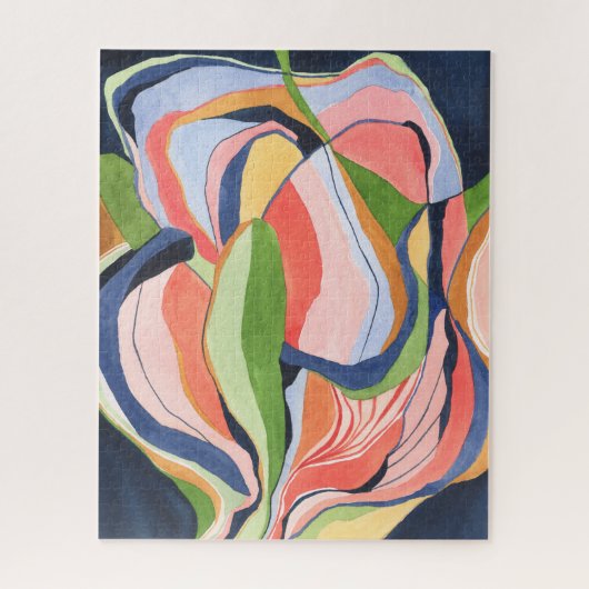 Puzzle de toile abstraite aquarelle colorée (Vertical)
