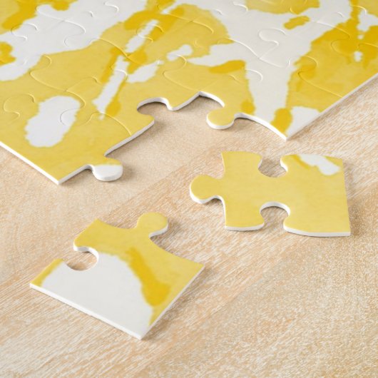 Puzzle de tournesol jaune Abstrait difficile (Côté)