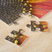 Puzzle de tournesol rouge et jaune (Côté)