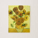 Puzzle de tournesols Van Gogh<br><div class="desc">Puzzle de Van Gogh Sunflowers. Peinture à l'huile sur toile de 1888. Vase avec Fifteen Sunflowers est l’une des oeuvres de vie morte les plus aimées de Vincent Van Gogh. La brillante utilisation des jaunes évoque tranquillement la fin de l'été. Un grand cadeau pour les amateurs de tournesols, Van Gogh,...</div>