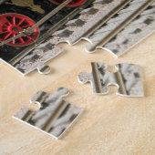 Puzzle de train vintage sur rails (Côté)