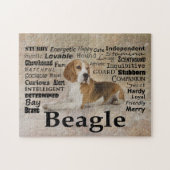 Puzzle de traits de beagle (Horizontal)