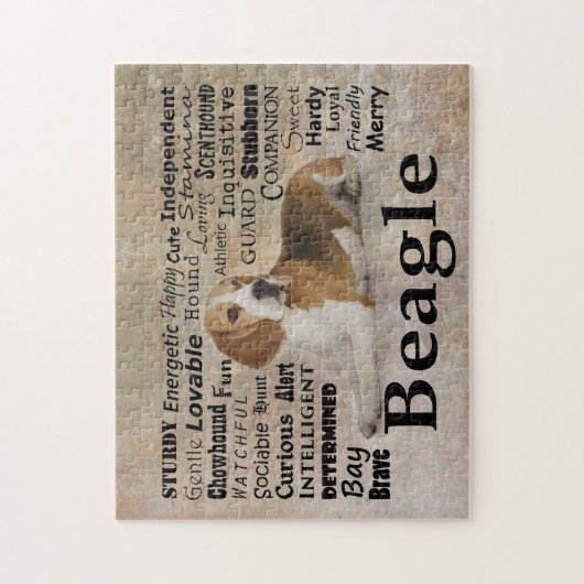 Puzzle de traits de beagle (Vertical)