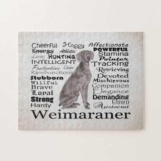 Puzzle de traits de Weimaraner (Horizontal)
