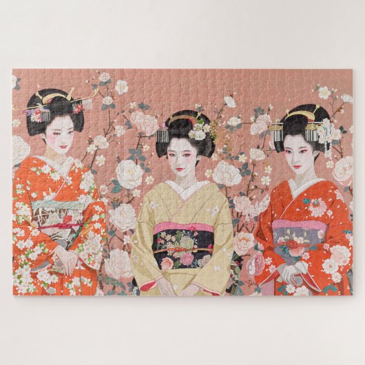 Puzzle de trois Maikos de Kyoto (Horizontal)