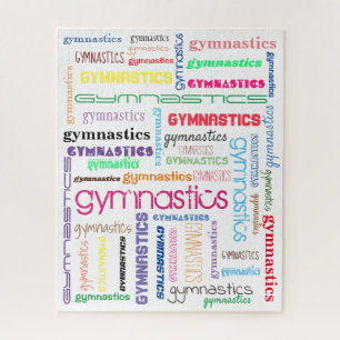 Puzzle de typographie de gymnastique