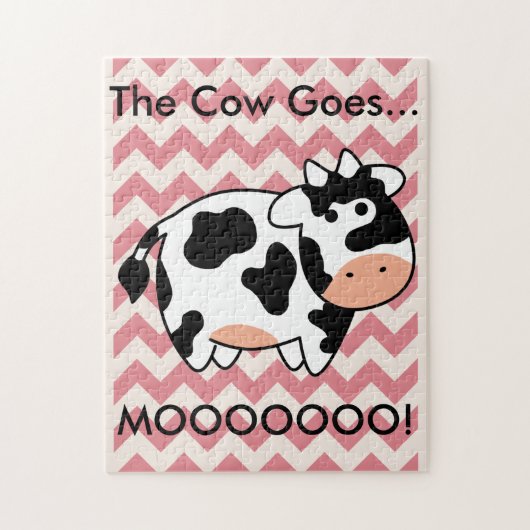Puzzle de vache à Chevron (Vertical)