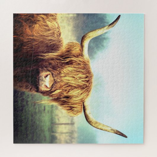 Puzzle de vaches à longue corne (Horizontal)