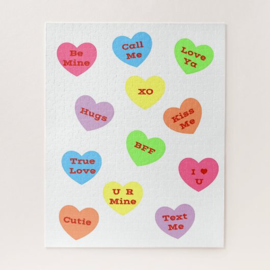 Puzzle de Valentine Candy Hearts (Vertical)