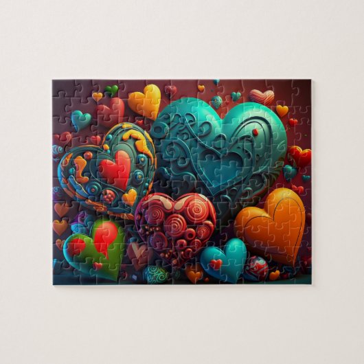 Puzzle de Valentine Hearts (Horizontal)