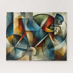 Puzzle de vélo cycliste – Abstrait cubiste K