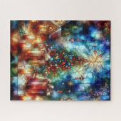 Puzzle de verre coloré de Noël (Horizontal)