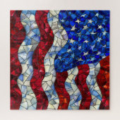 Puzzle de verre tendu du drapeau américain (Horizontal)