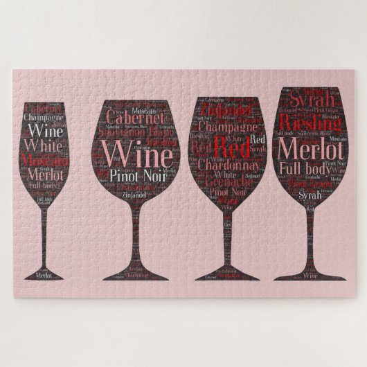 Puzzle de verres de vin (Horizontal)