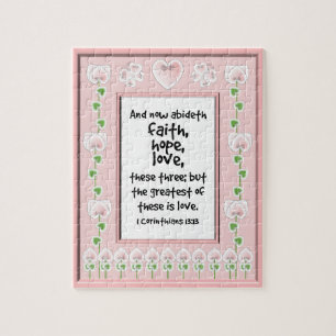 Puzzle de vers de bible - fleurs de papillons de