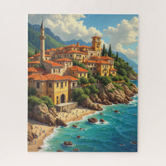 Puzzle de village de plage