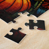 Puzzle de vitrail d'automne (Côté)