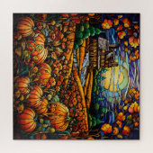 Puzzle de vitrail d'automne (Horizontal)