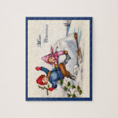Puzzle de voeux de Noël Vintage (Vertical)