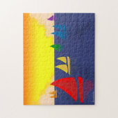 Puzzle de voiliers d'arc-en-ciel (Vertical)