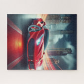 PUZZLE DE VOITURE DE SPORT ROUGE (Horizontal)