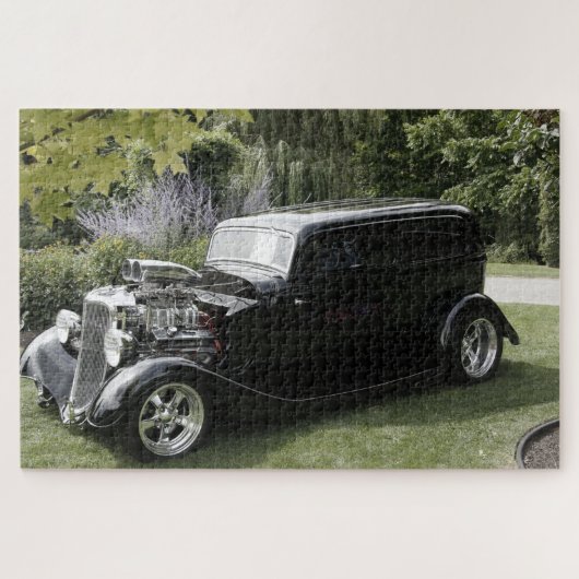 Puzzle de voiture personnalisée vintage (Horizontal)