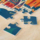 Puzzle de voyage vintage de Barcelone en Espagne (Côté)