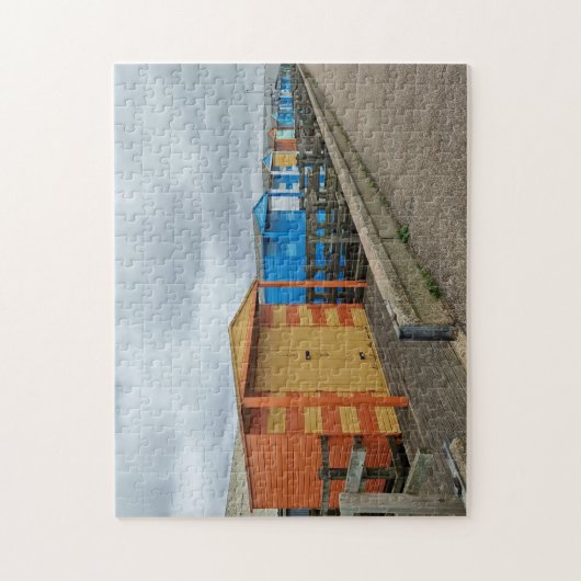 Puzzle de vue des cabanes de plage Whitstable (Vertical)