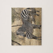 Puzzle de zèbre de mère et de bébé (Vertical)