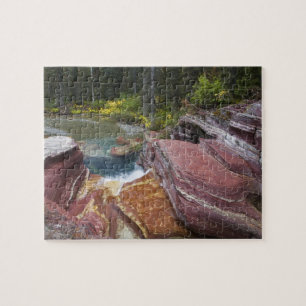 Puzzle Deadwood Falls sur Reynolds Creek en automne à