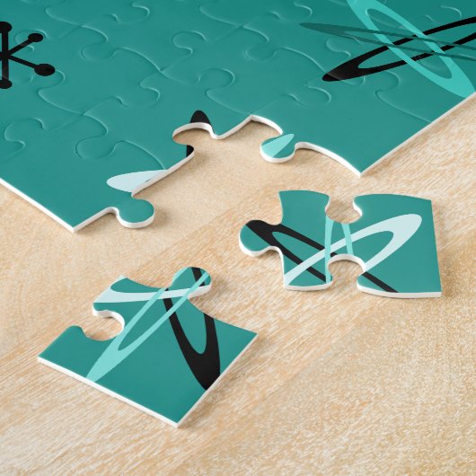 Puzzle Débuts de l'ère atomique Turquoises (Côté)