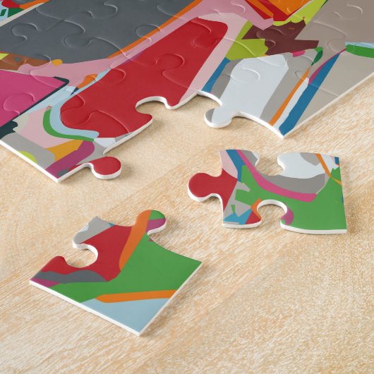 Puzzle Déco géométrique moderne Jigsaw Puzzl multicolore (Côté)