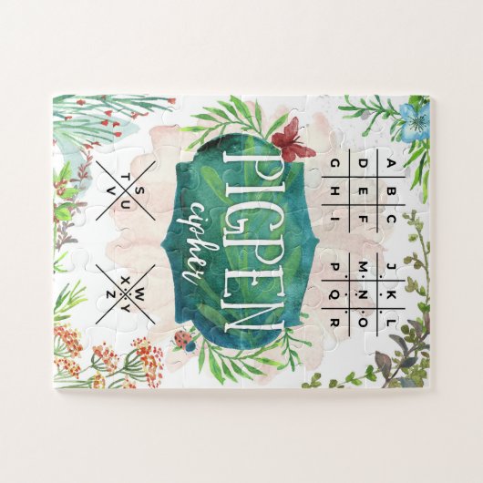 Puzzle Décodez votre message avec le pher Pigpen (Horizontal)