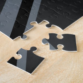 Puzzle Décor britannique noir de drapeau d'Union Jack (Côté)