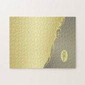 Puzzle Décor de luxe sur or & argent, Monogramme (Horizontal)
