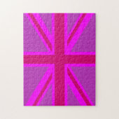 Puzzle Décor Union Jack Fuchsia rose chaud (Vertical)