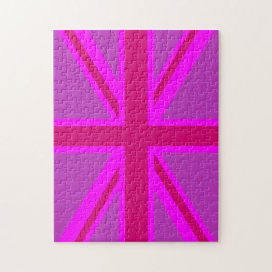 Puzzle Décor Union Jack Fuchsia rose chaud (Vertical)