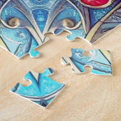 Puzzle décoratif bleu (Côté)